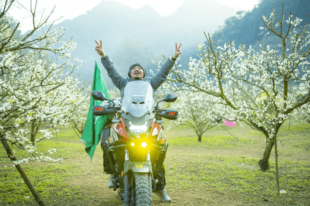 Di chuyển bằng xe máy tại Mộc Châu